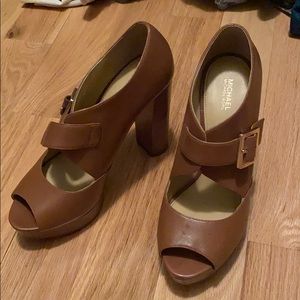 About 5 inch Michael Kors buckle heels